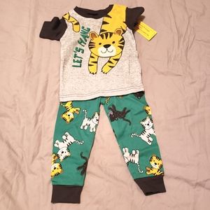 Boys 2 pc PJ & Me let's hang pajamas set Sz-2T